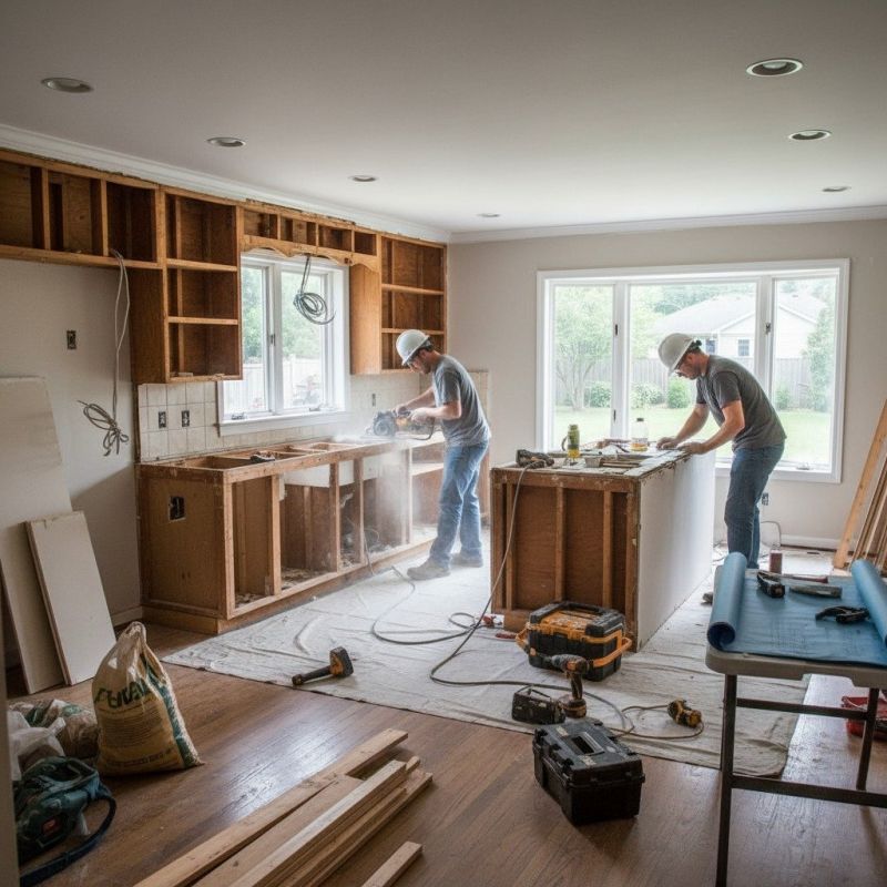 Our team working on Bathroom Remodeling projects in Sunapee, NH