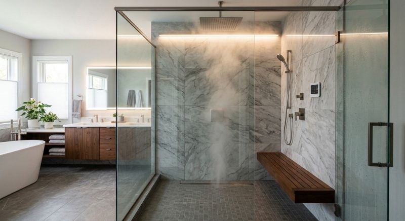 Granite Shower Installation in Sunapee, NH